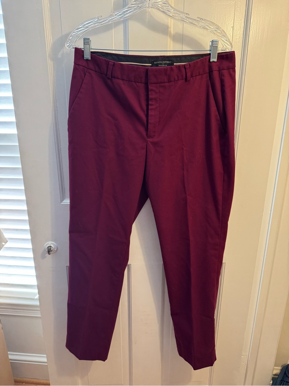 Banana Republic Women's Burgundy Slim Tapered Pants
